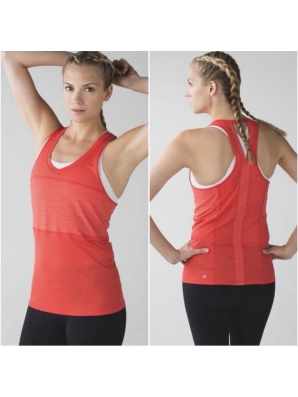 Lululemon Pedal To The Medal Singlet Alarming Heathered Alarming